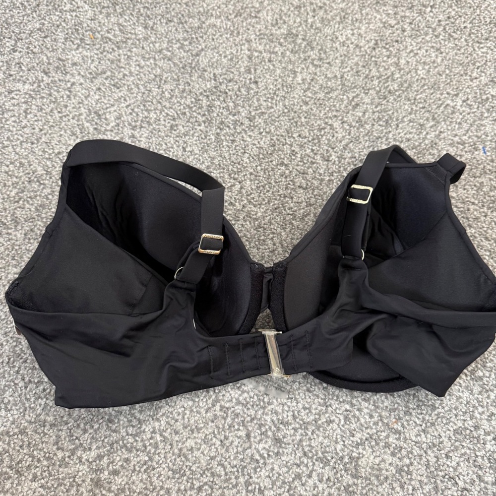 Victoria's Secret Black Underwire Bikini Top Removable Push-Up 40DD NEW - Picture 2 of 10